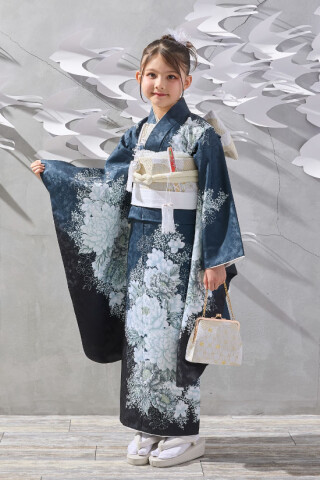 7歳着物　紺