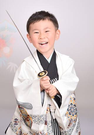 新作男児くすみカラー　5歳羽織、袴