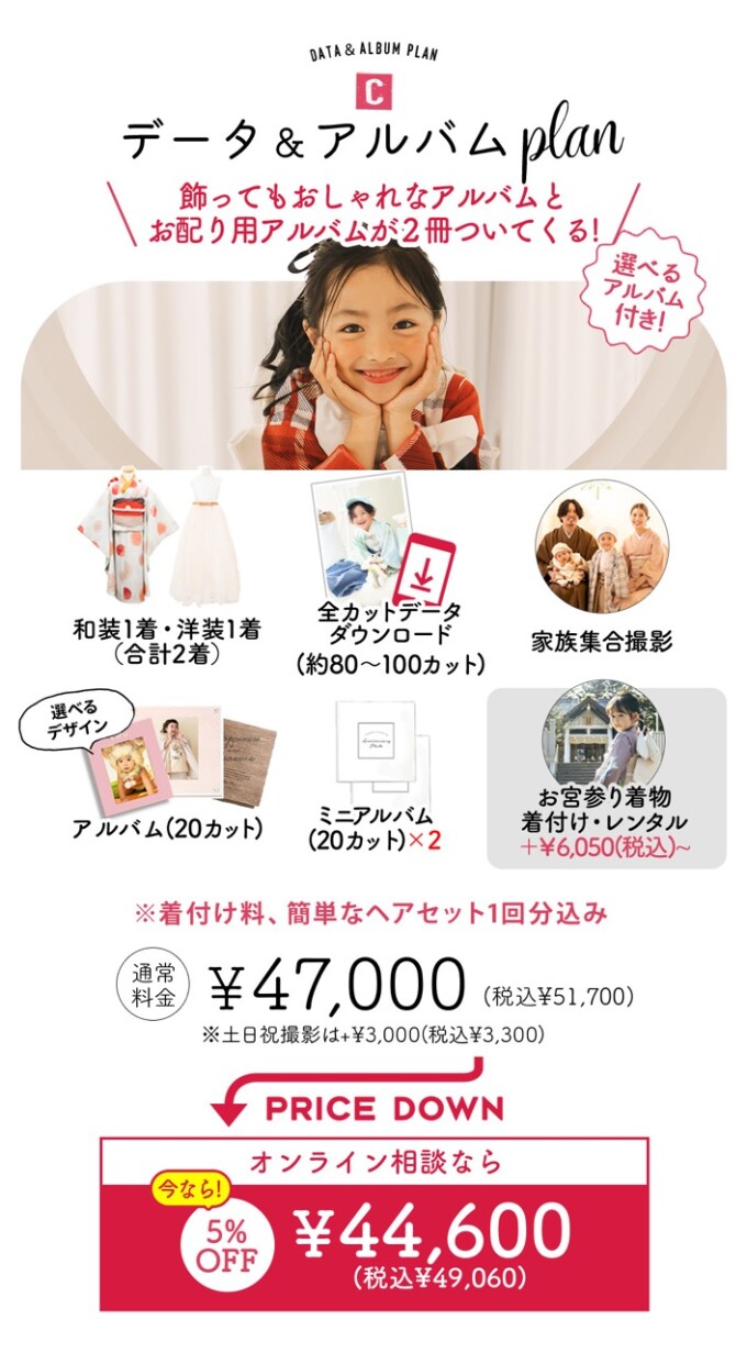 アルバム写真集&全カットデータ付のデータ&アルバムプラン