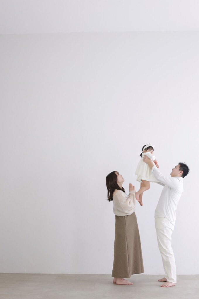 カジュアルに家族写真の衣装画像1