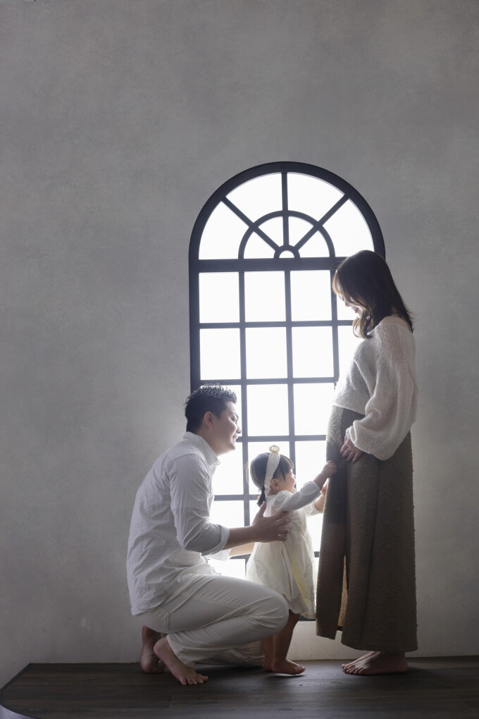 カジュアルに家族写真の衣装画像2