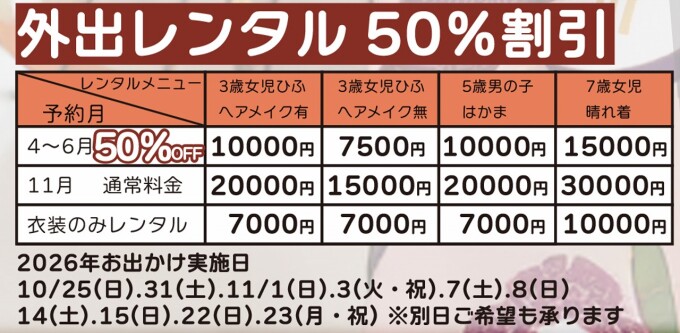 ★七五三外出レンタルパック★