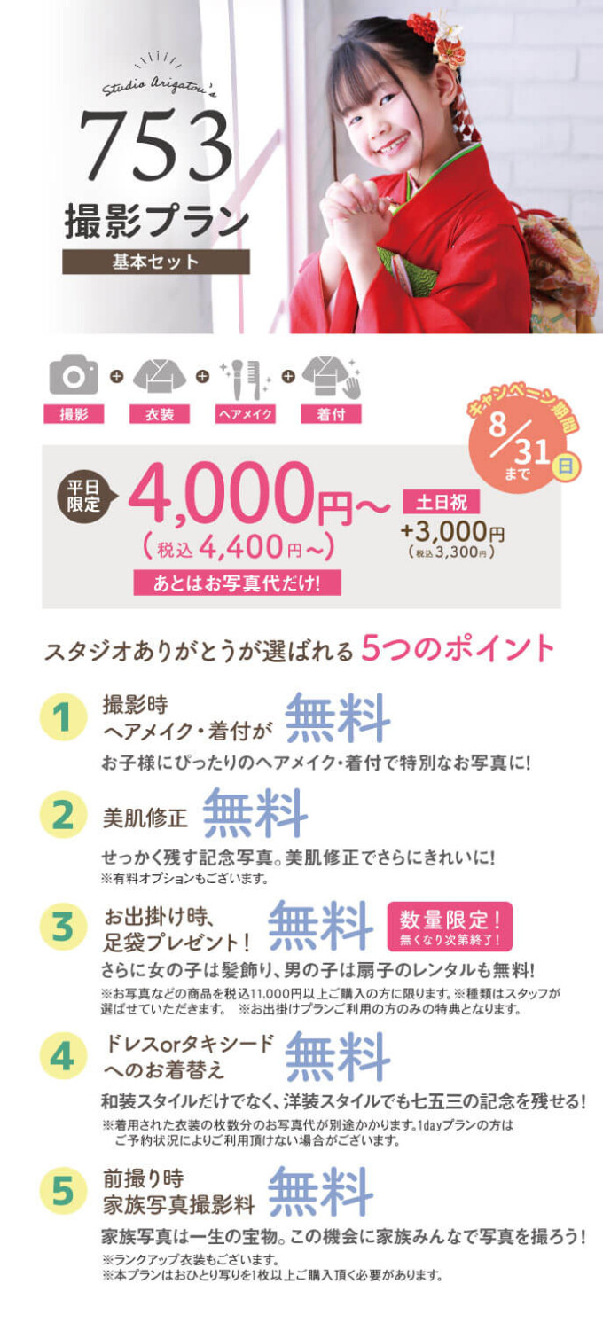 七五三撮影プラン